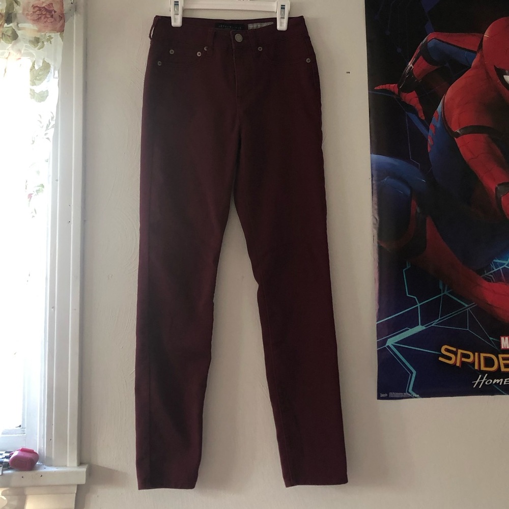 Aeropostale Maroon high waisted jegging